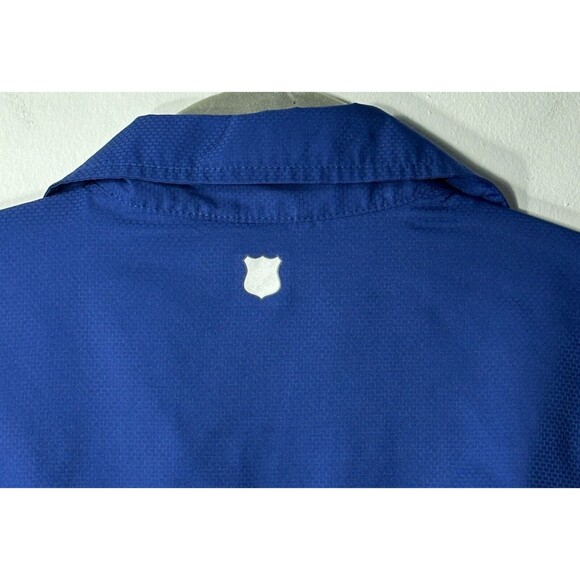 Field & Stream Shirt Women MD Blue Vented Roll Tab Fishing Zip Pocket Short SL - Picture 5 of 11